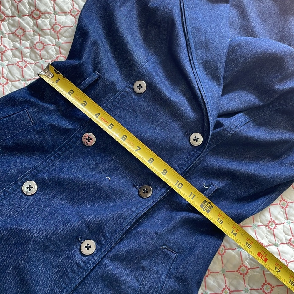 White House black market double breasted denim dress - Picture 6 of 8
